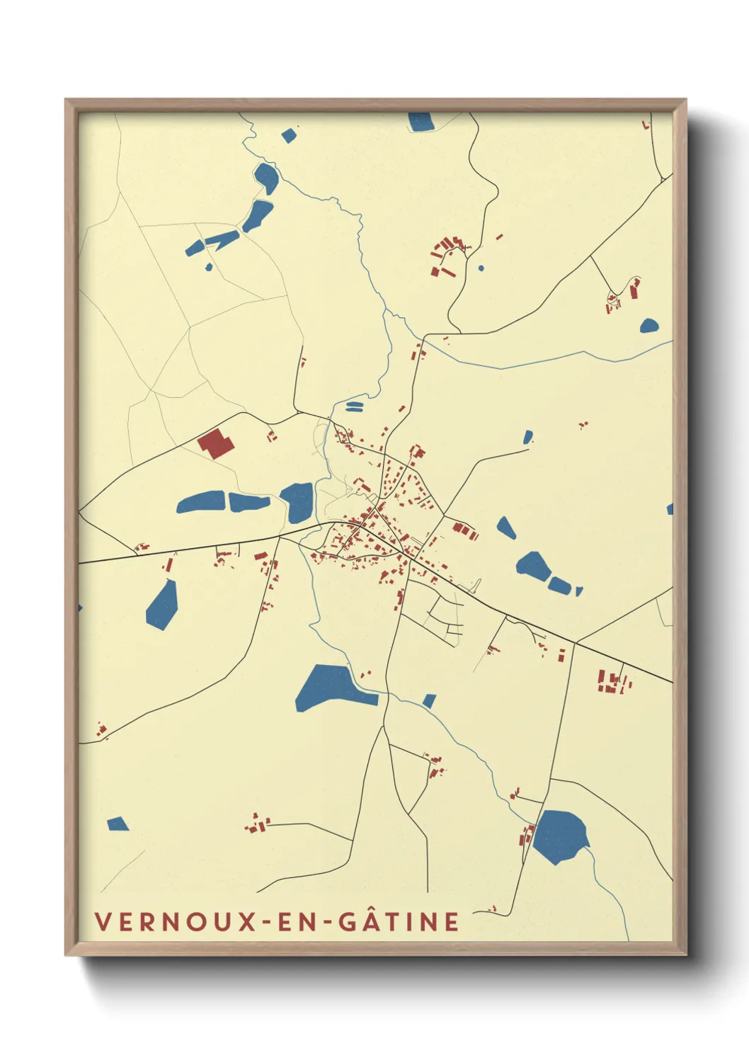 Un poster carteVernoux-en-Gâtine