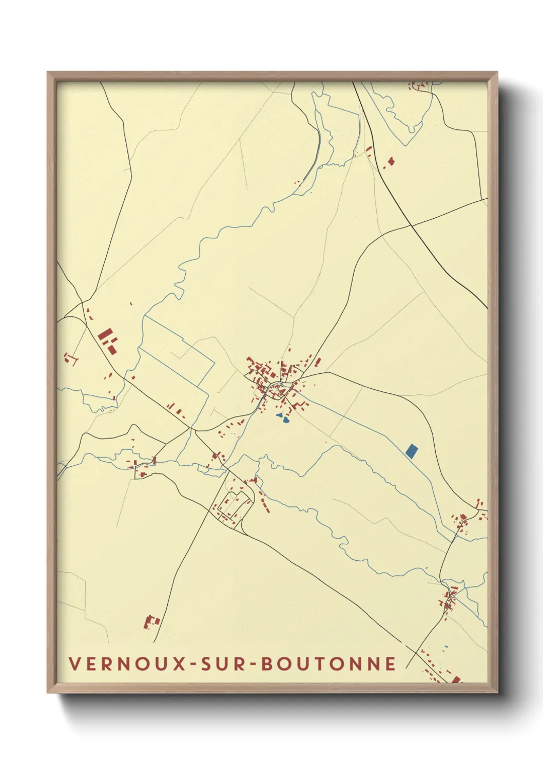 Un poster carteVernoux-sur-Boutonne