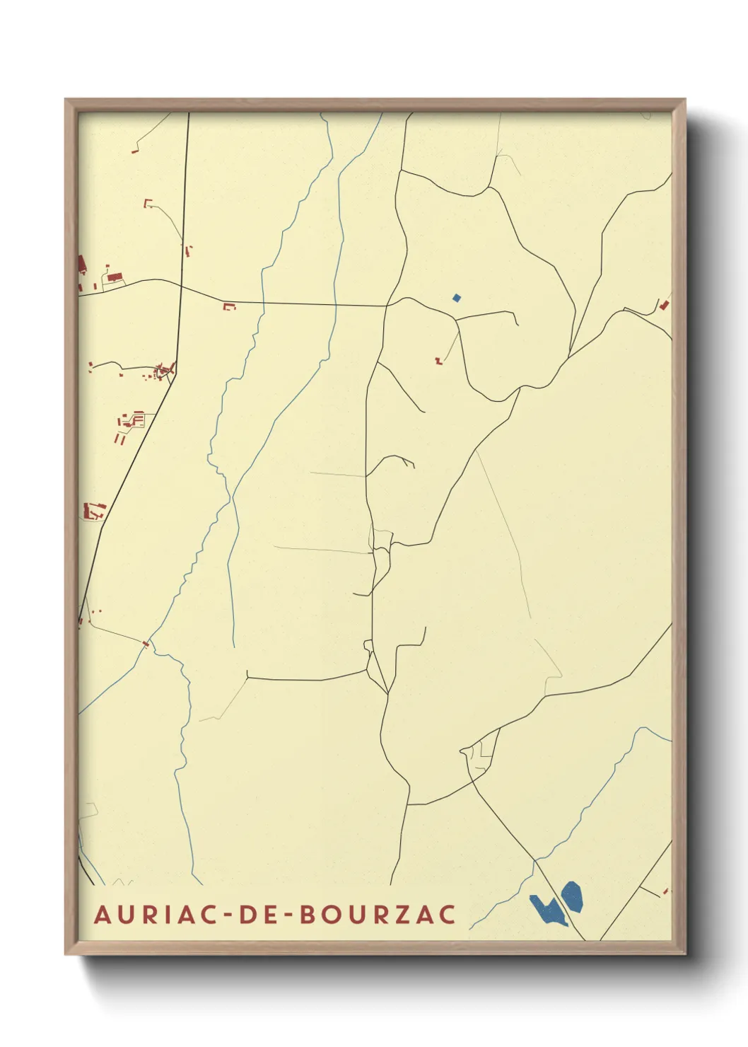 Un poster carteAuriac-de-Bourzac