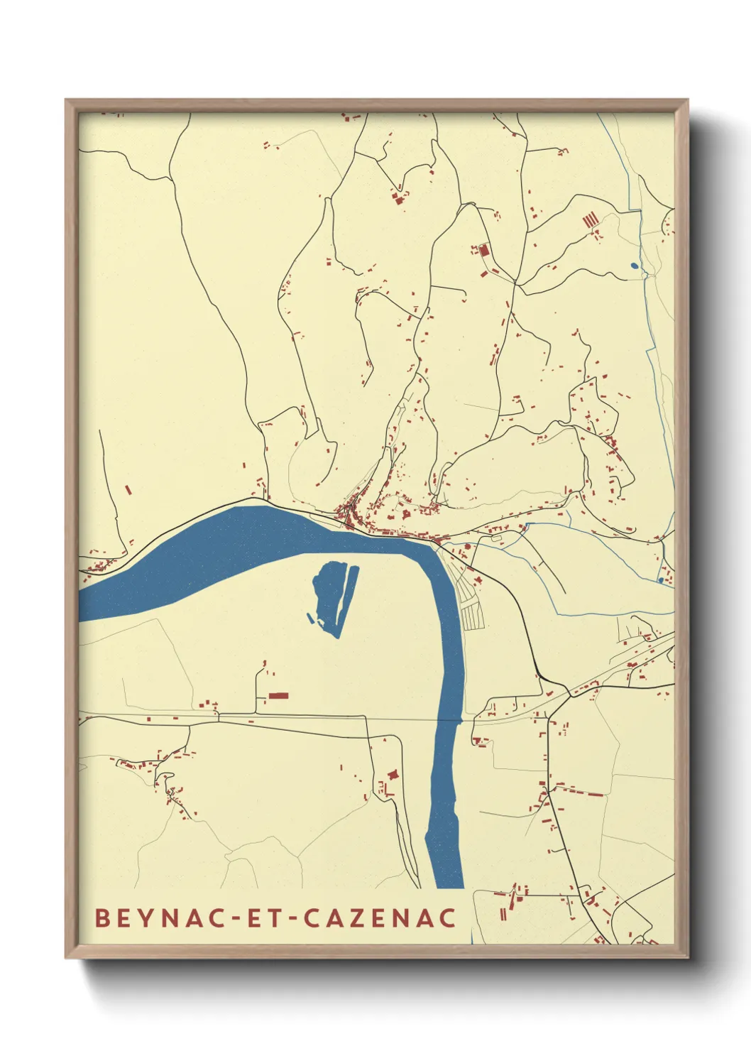 Un poster carteBeynac-et-Cazenac