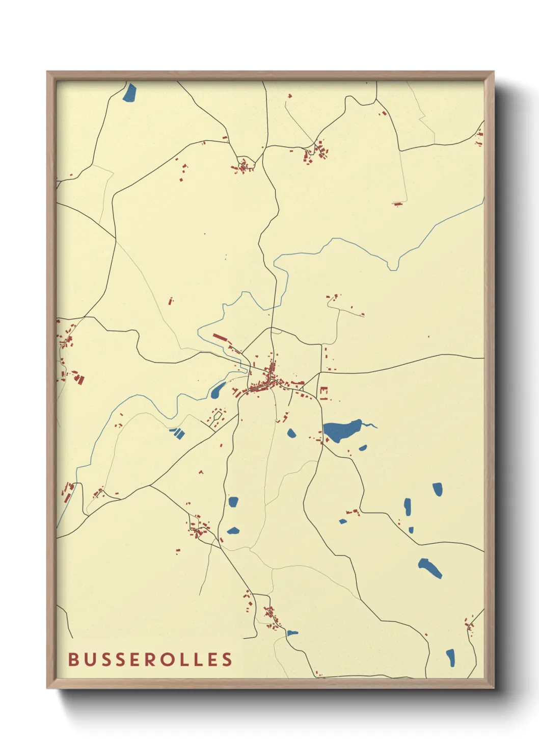 Une affiche de carte sur Busserolles