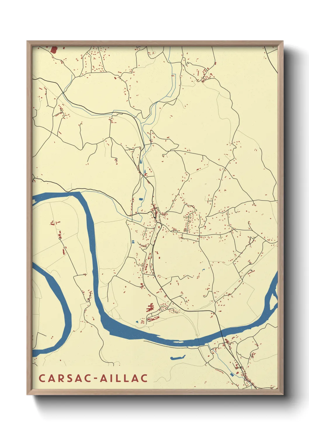 Un poster carteCarsac-Aillac