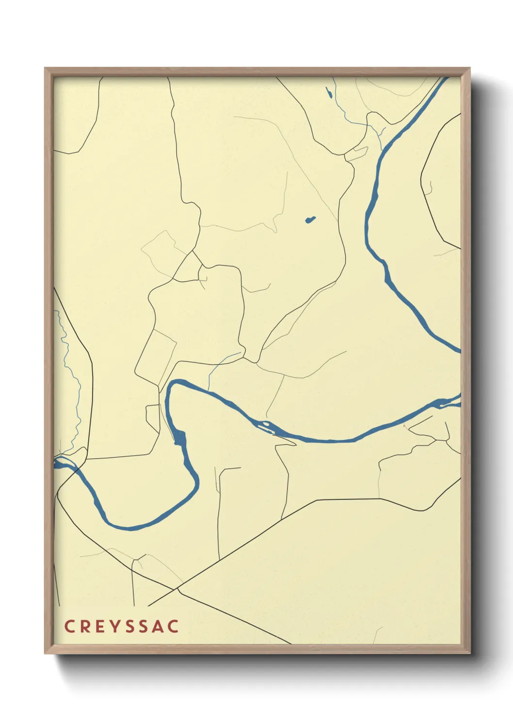 Une affiche de carte sur Creyssac