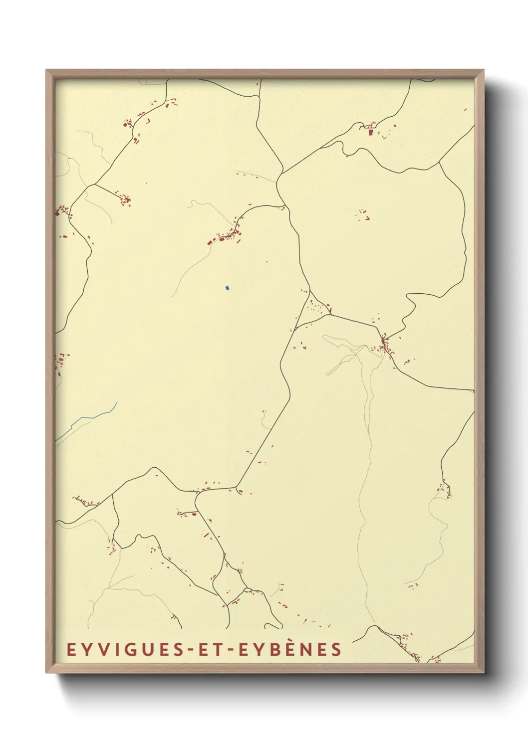 Une affiche de carte sur Eyvigues-et-Eybènes