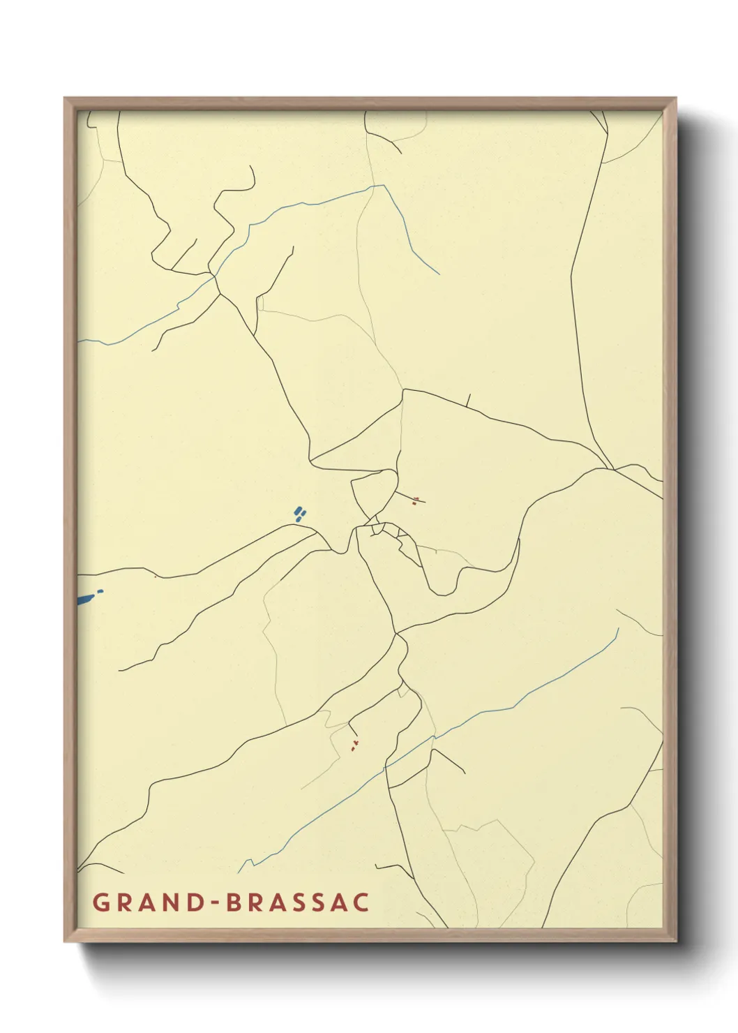 Une affiche de carte sur Grand-Brassac