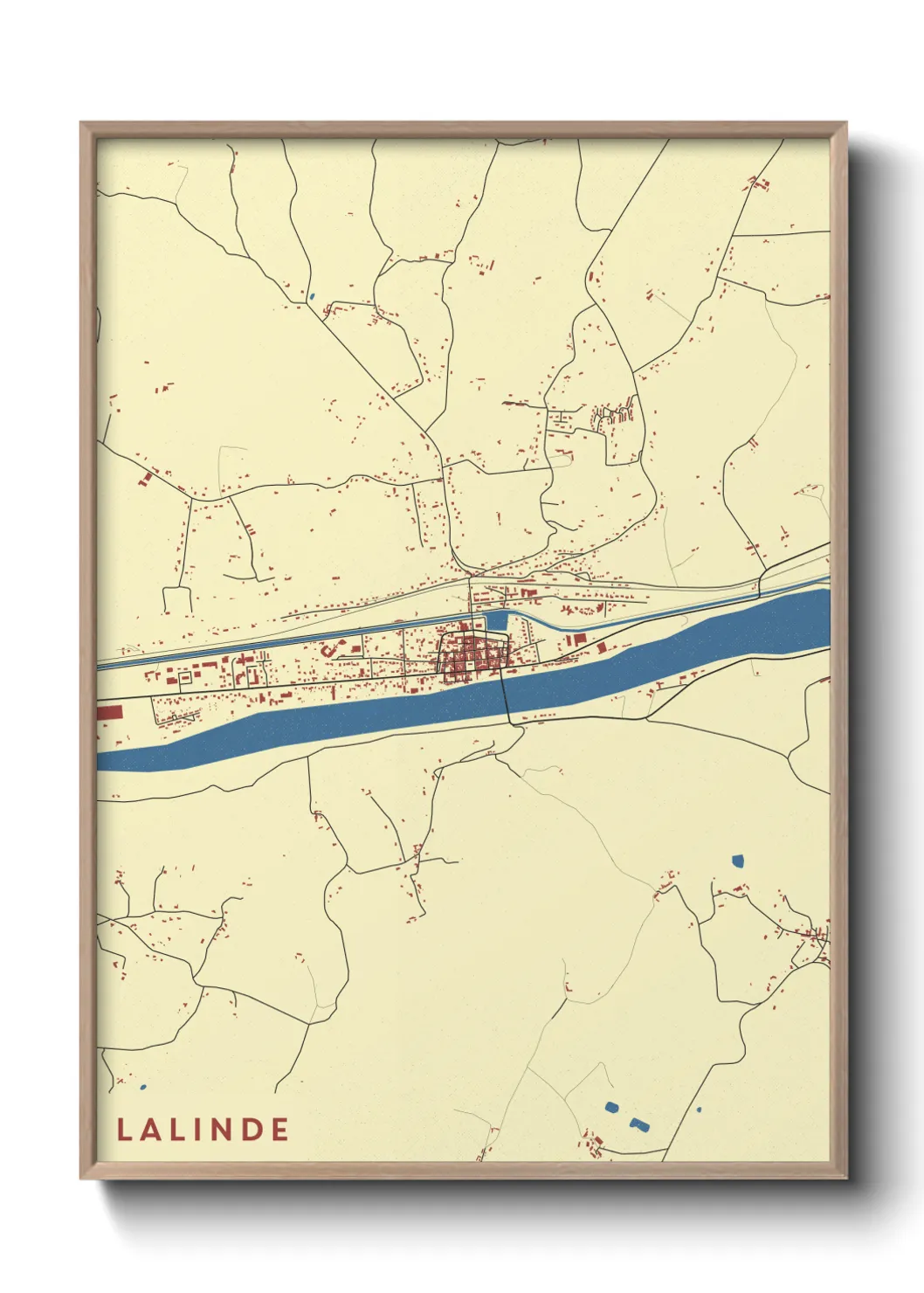 Une affiche de carte sur Lalinde