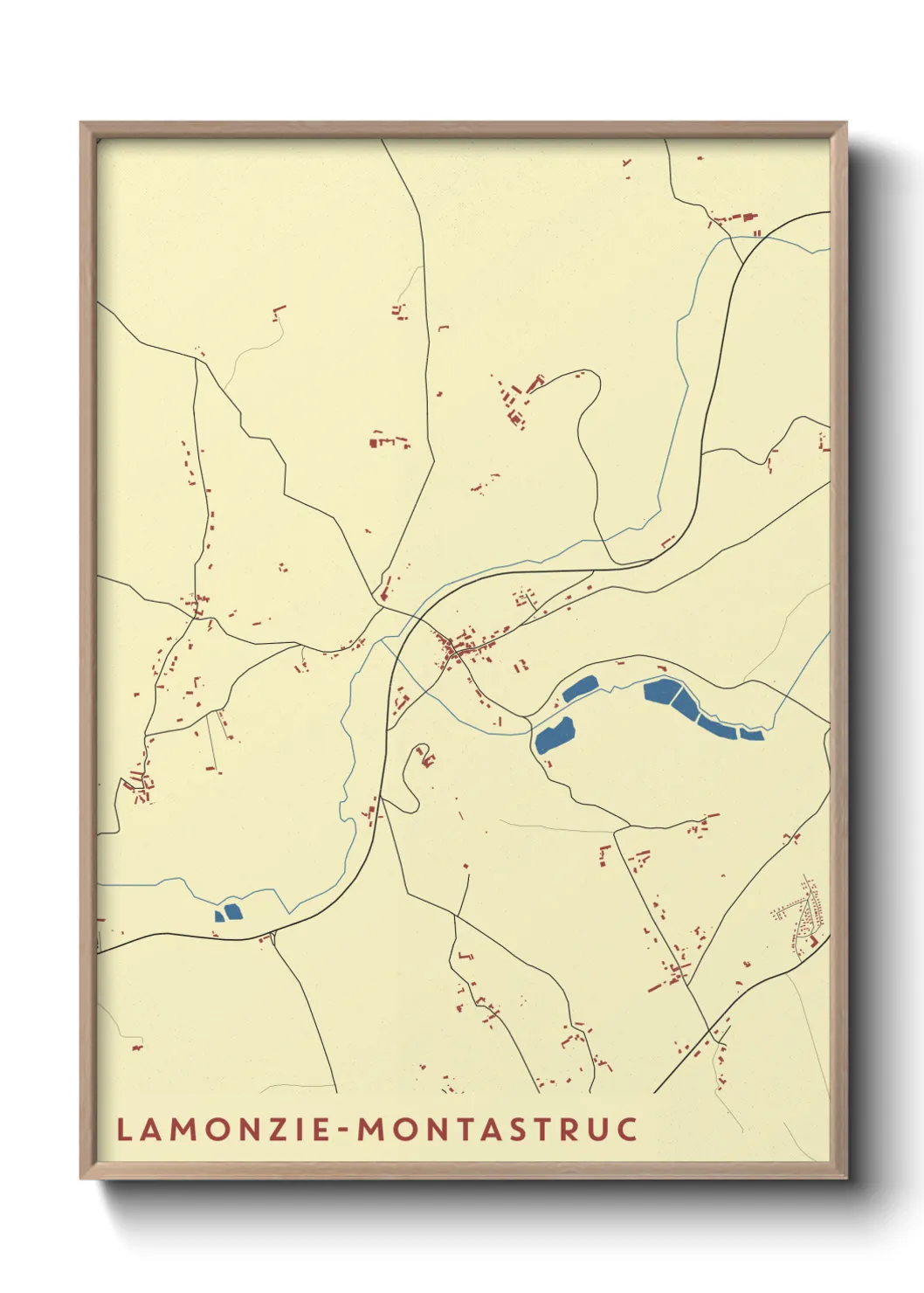 Un poster carteLamonzie-Montastruc