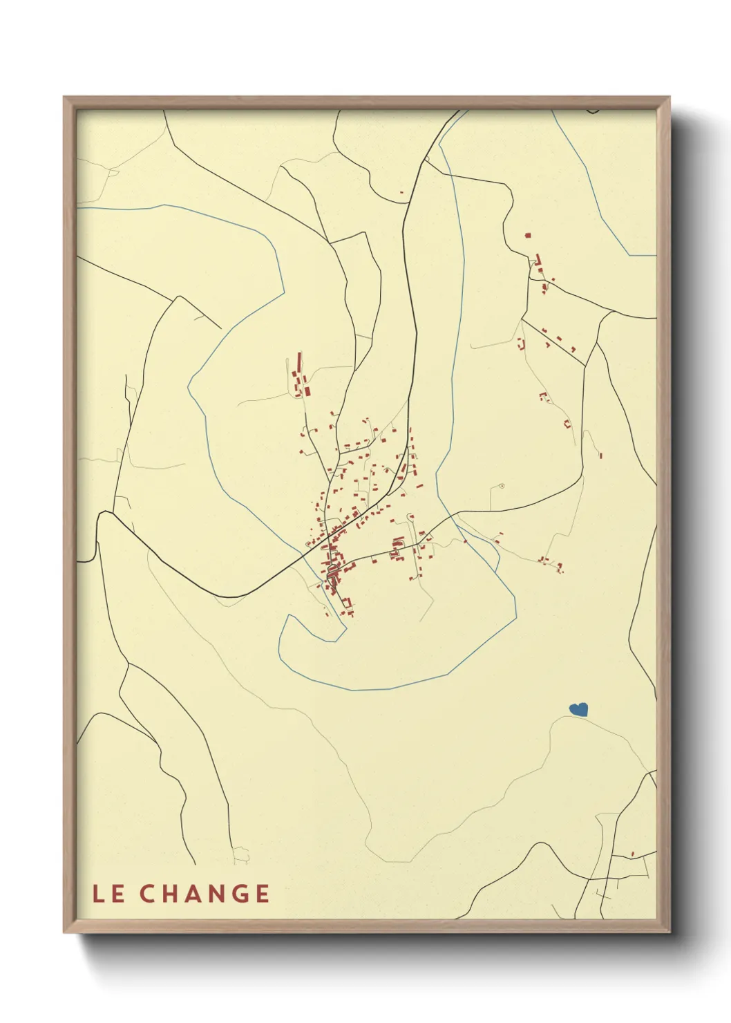 Une affiche de carte sur Le Change