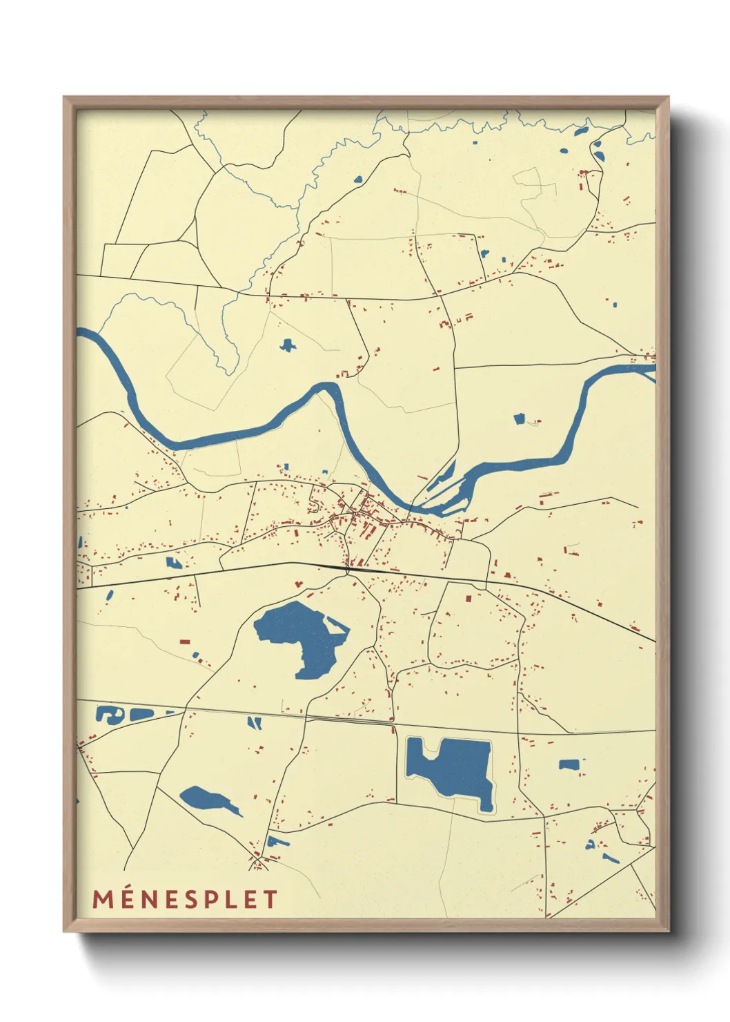 Une affiche de carte sur Ménesplet