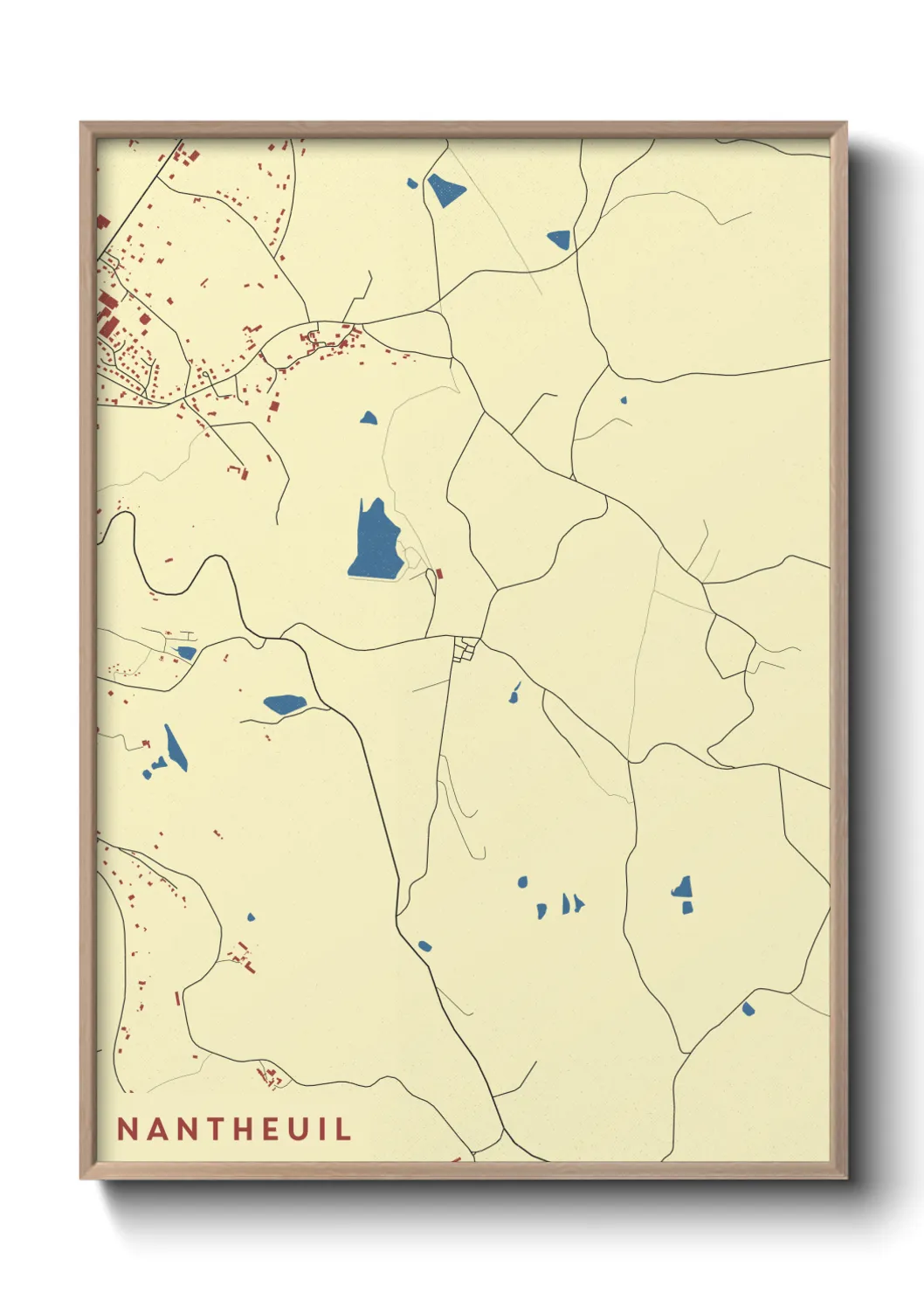 Une affiche de carte sur Nantheuil