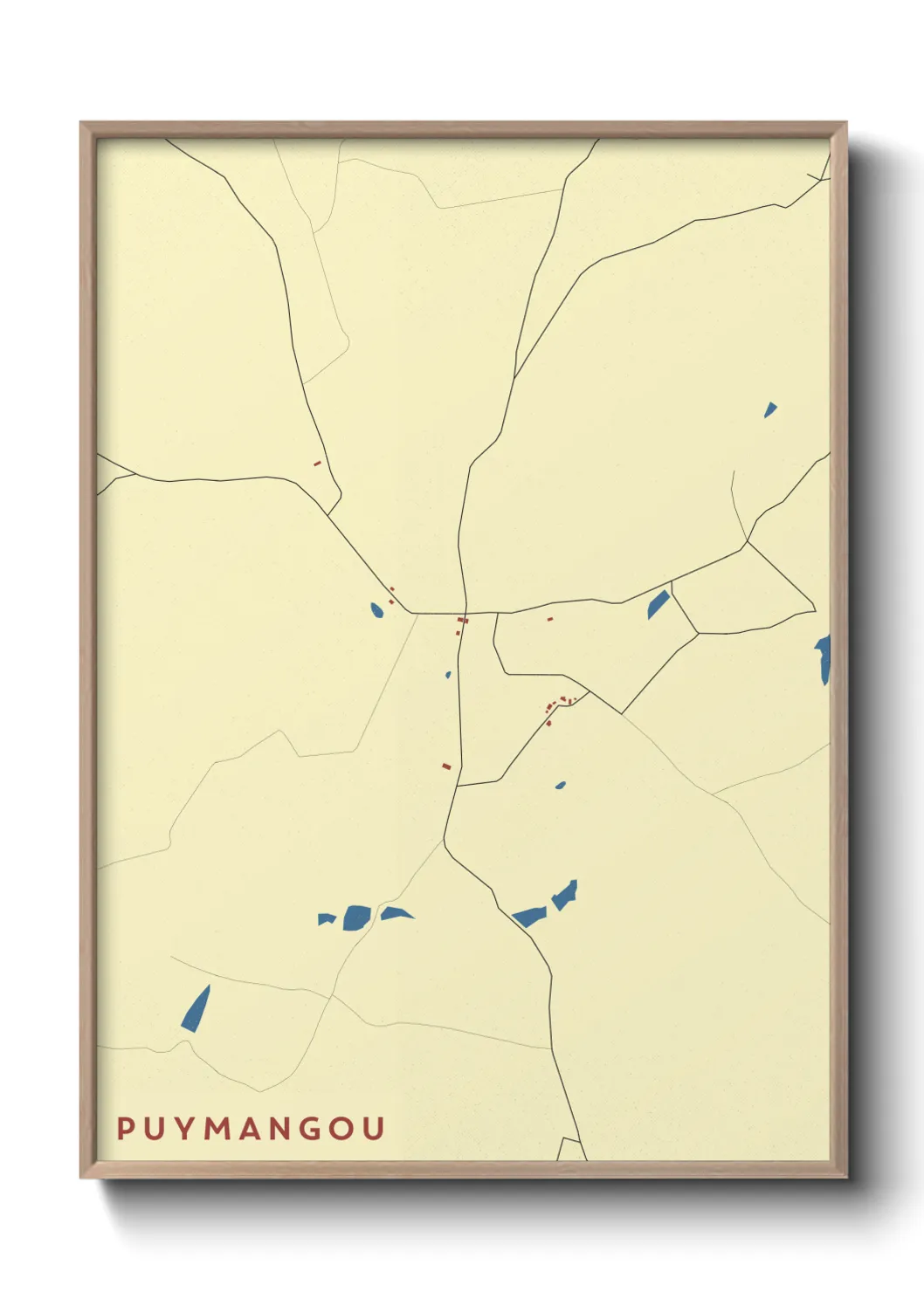 Une affiche de carte sur Puymangou