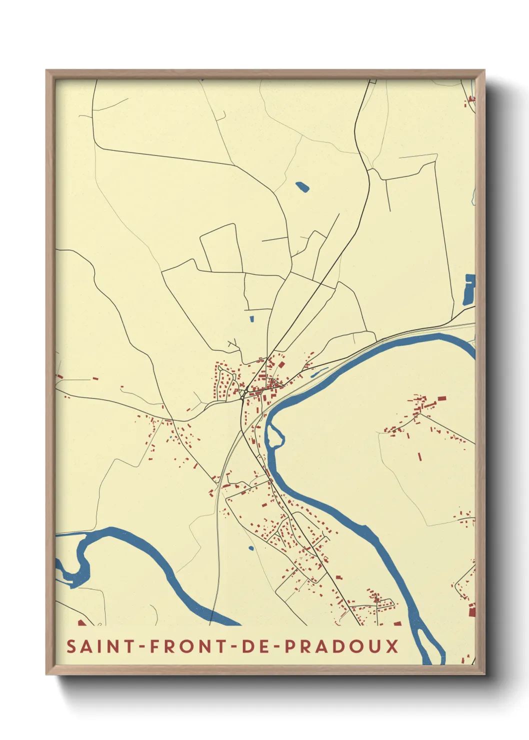Un poster carteSaint-Front-de-Pradoux