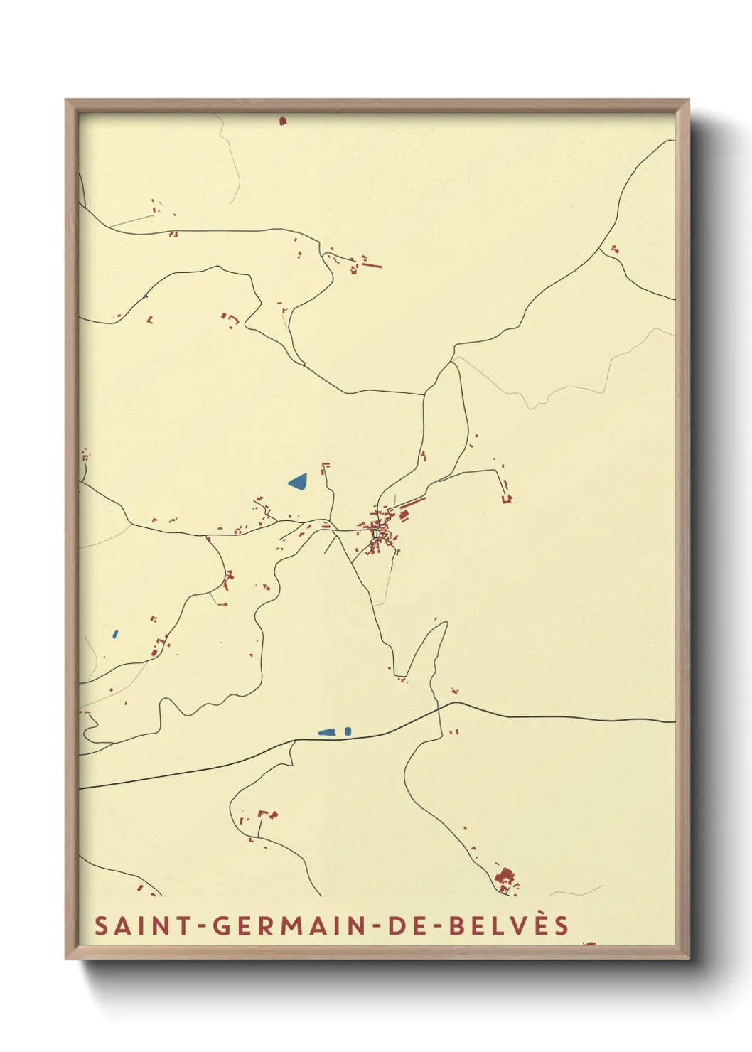 Un poster carteSaint-Germain-de-Belvès