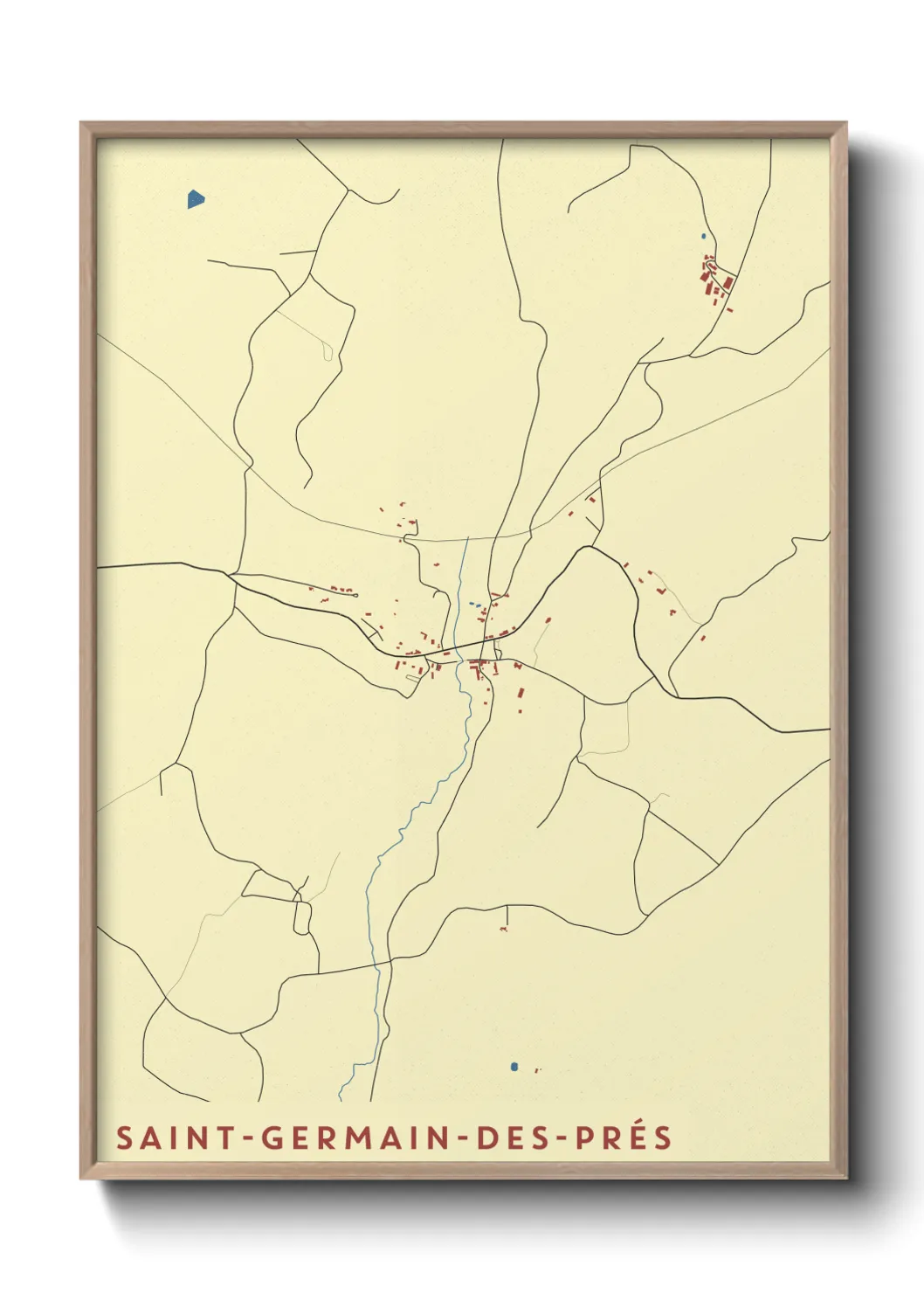 Un poster carteSaint-Germain-des-Prés