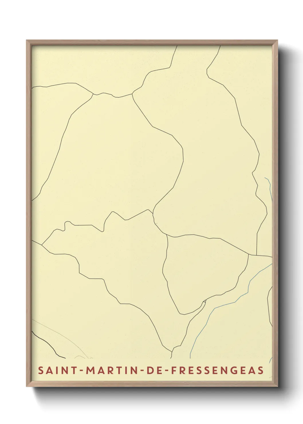 Une affiche de carte sur Saint-Martin-de-Fressengeas