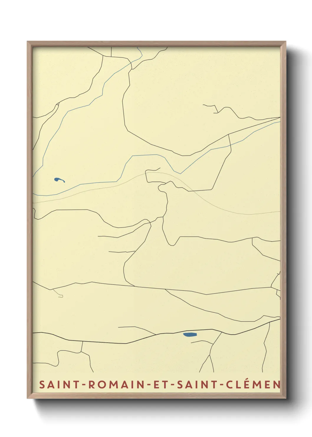 Un poster carteSaint-Romain-et-Saint-Clément