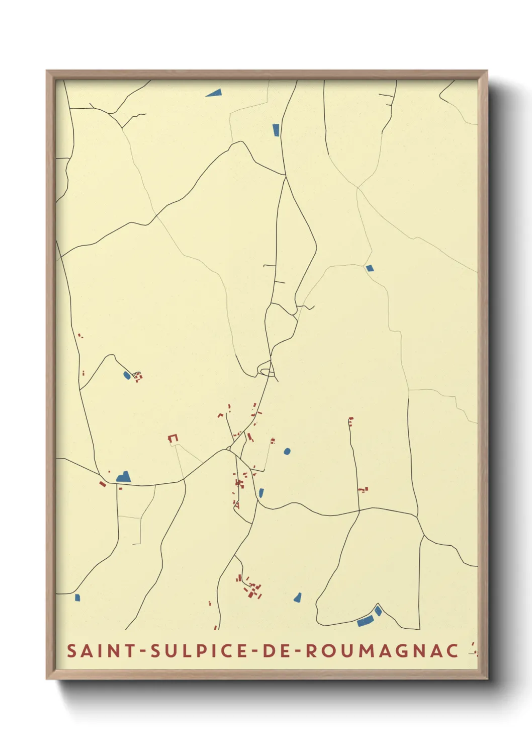 Un poster carteSaint-Sulpice-de-Roumagnac