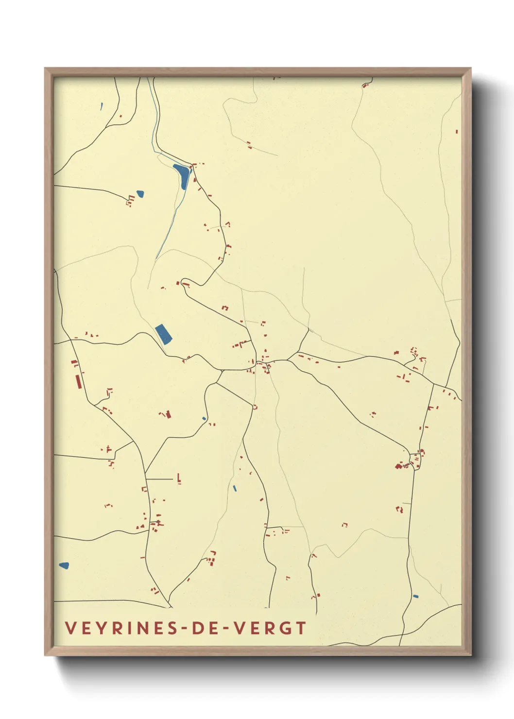 Une affiche de carte sur Veyrines-de-Vergt