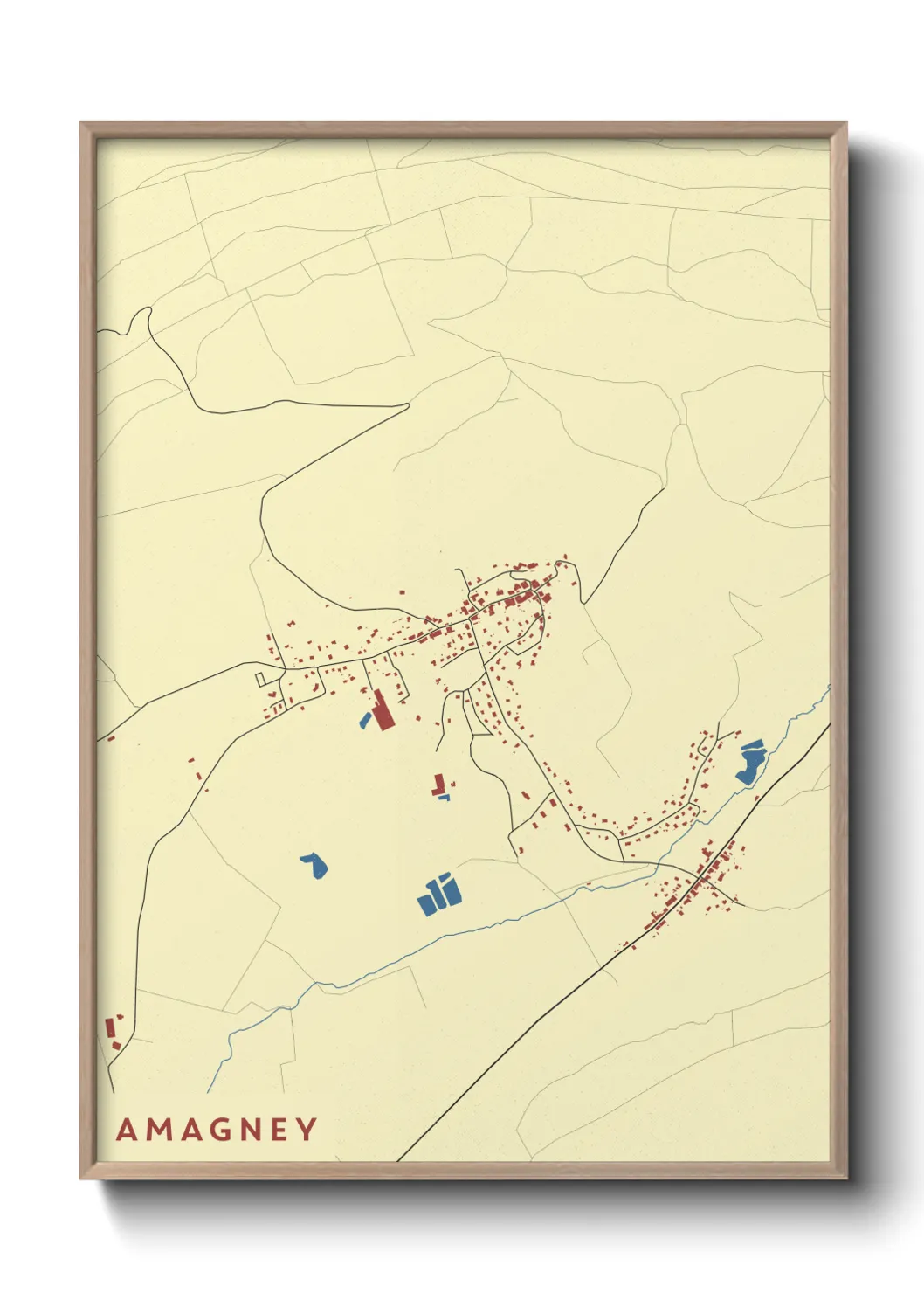 Une affiche de carte sur Amagney