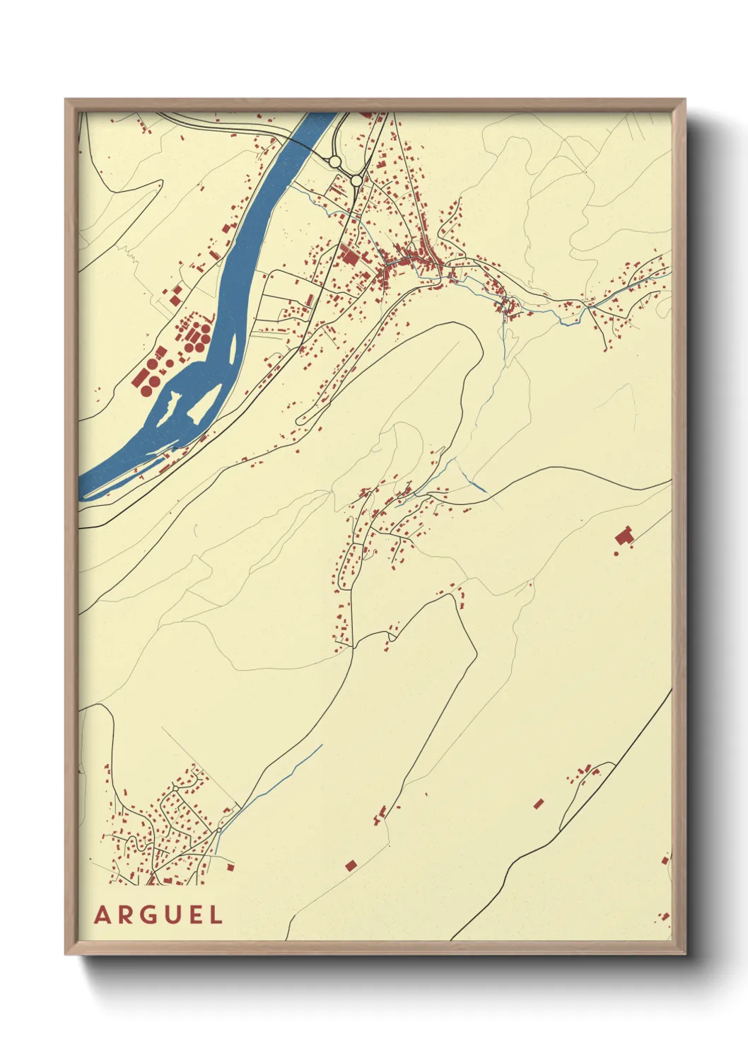 Une affiche de carte sur Arguel