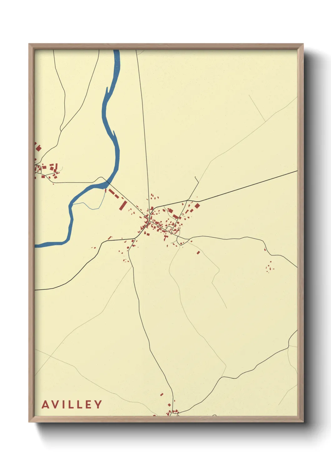 Une affiche de carte sur Avilley