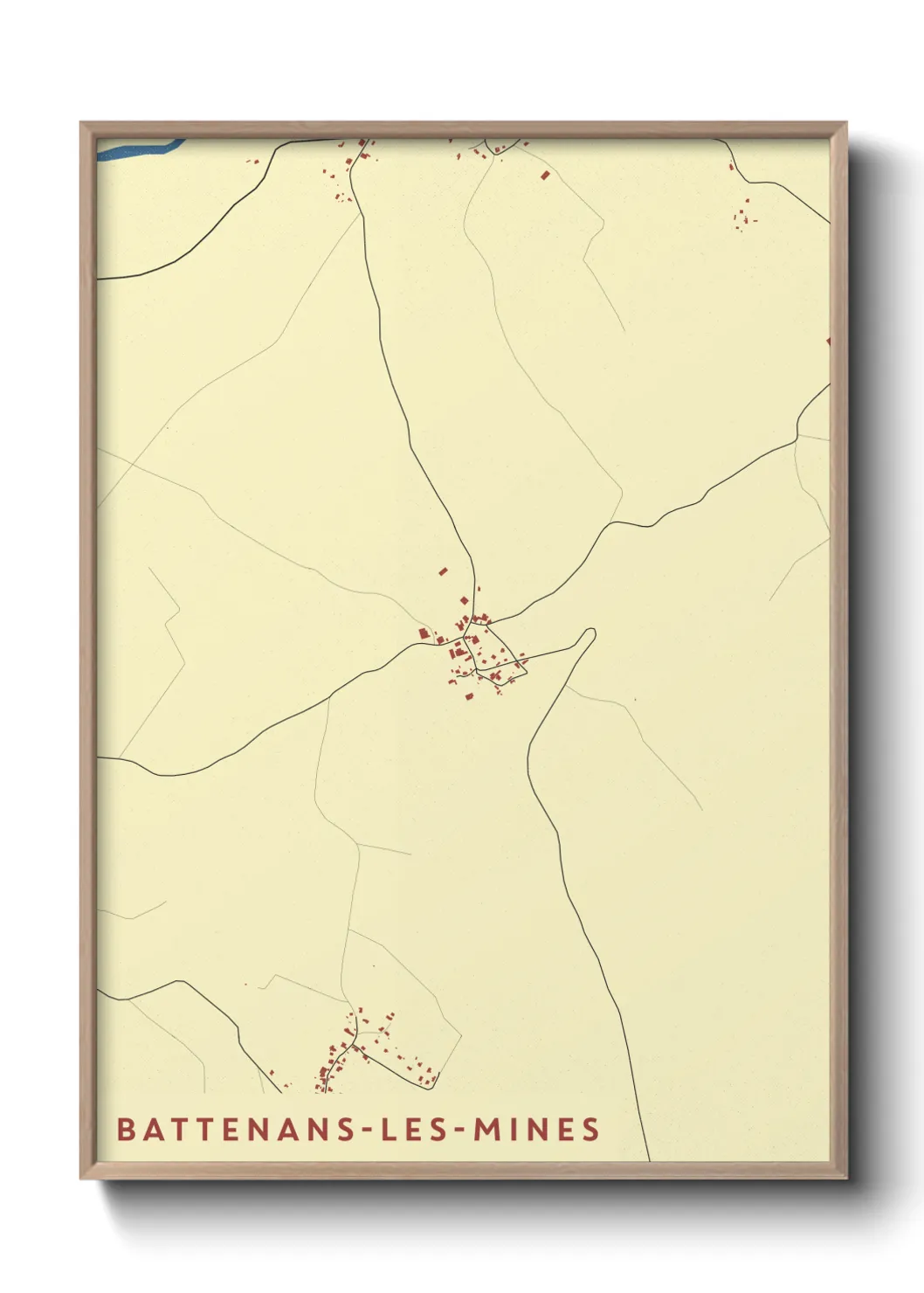 Un poster carteBattenans-les-Mines