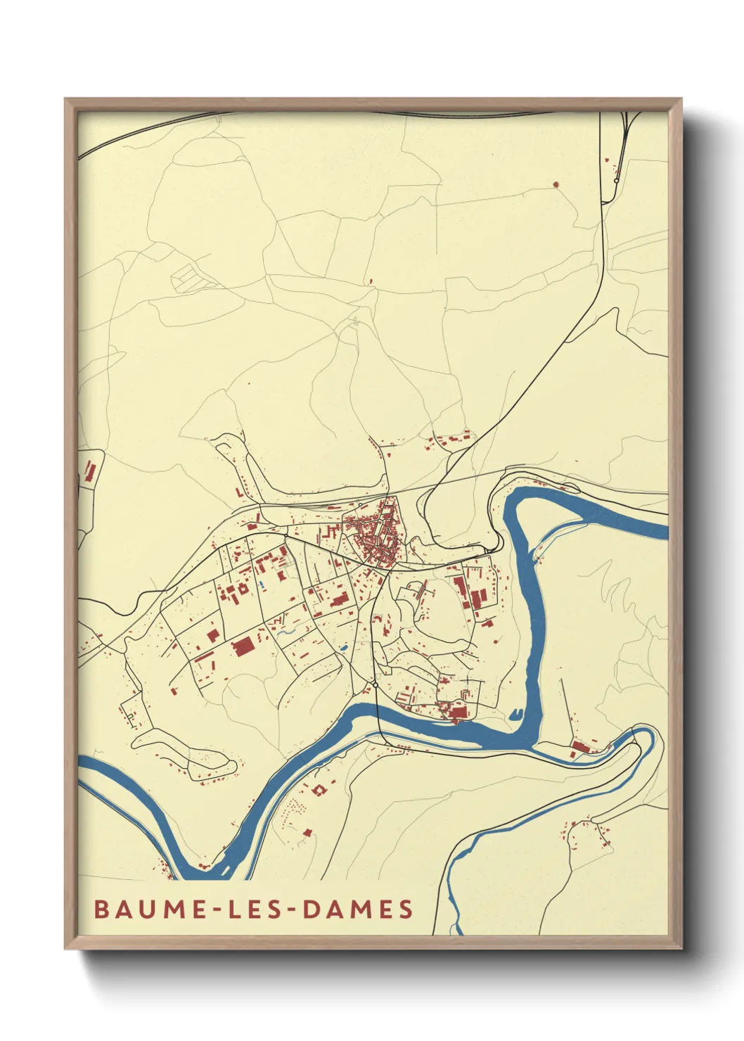 Un poster carteBaume-les-Dames