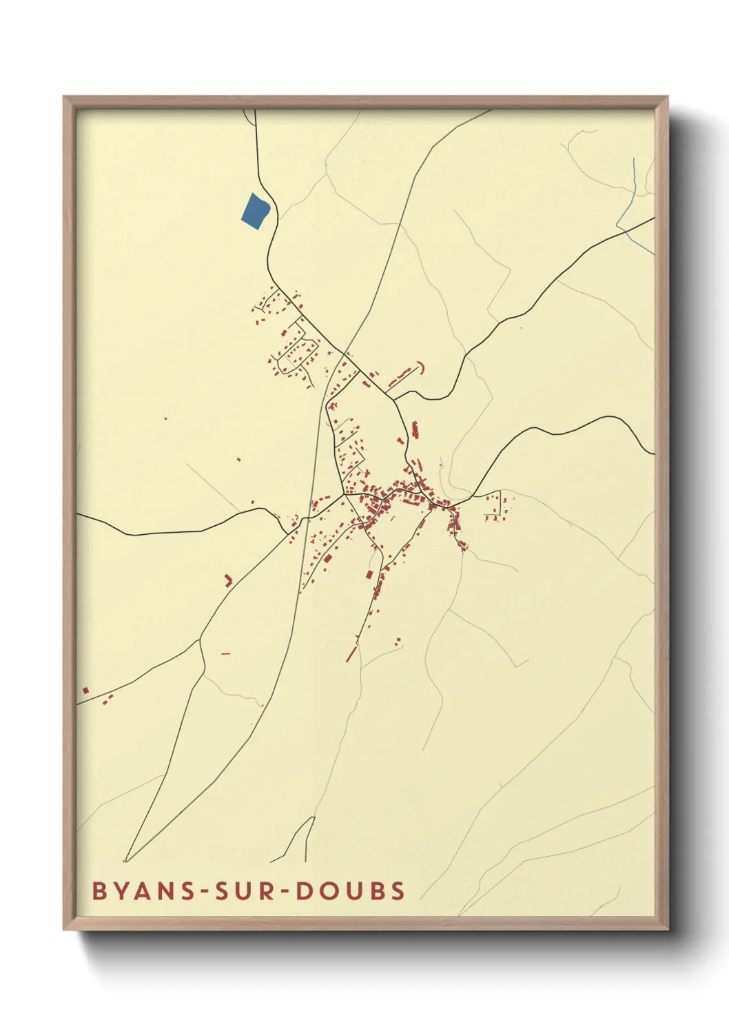 Un poster carteByans-sur-Doubs