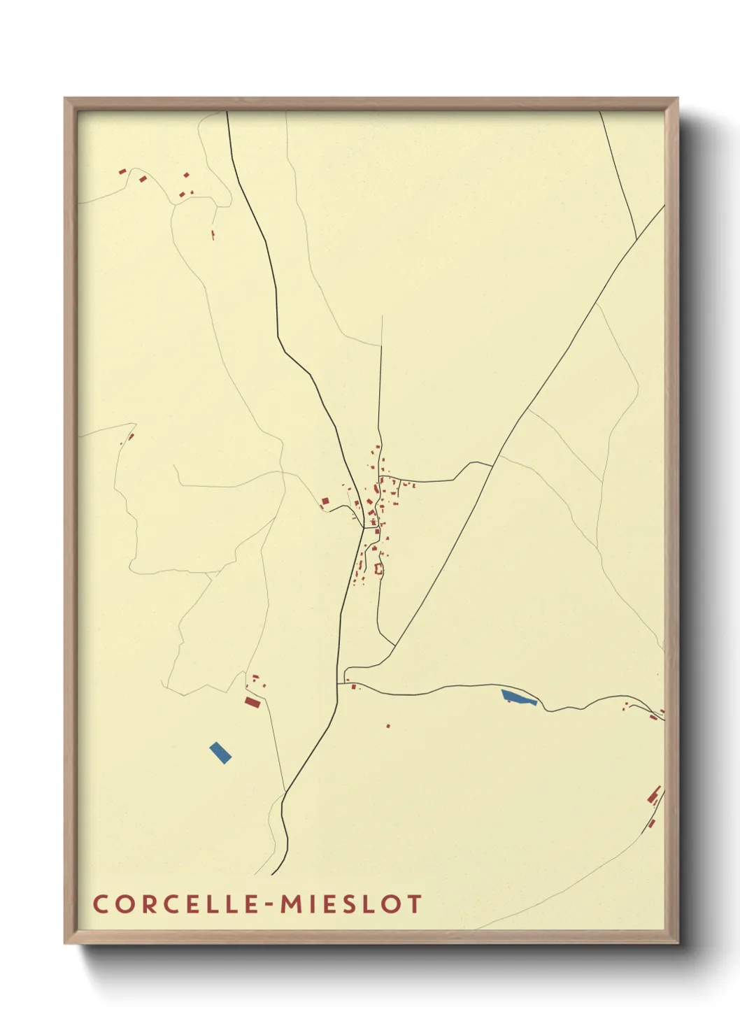 Un poster carteCorcelle-Mieslot