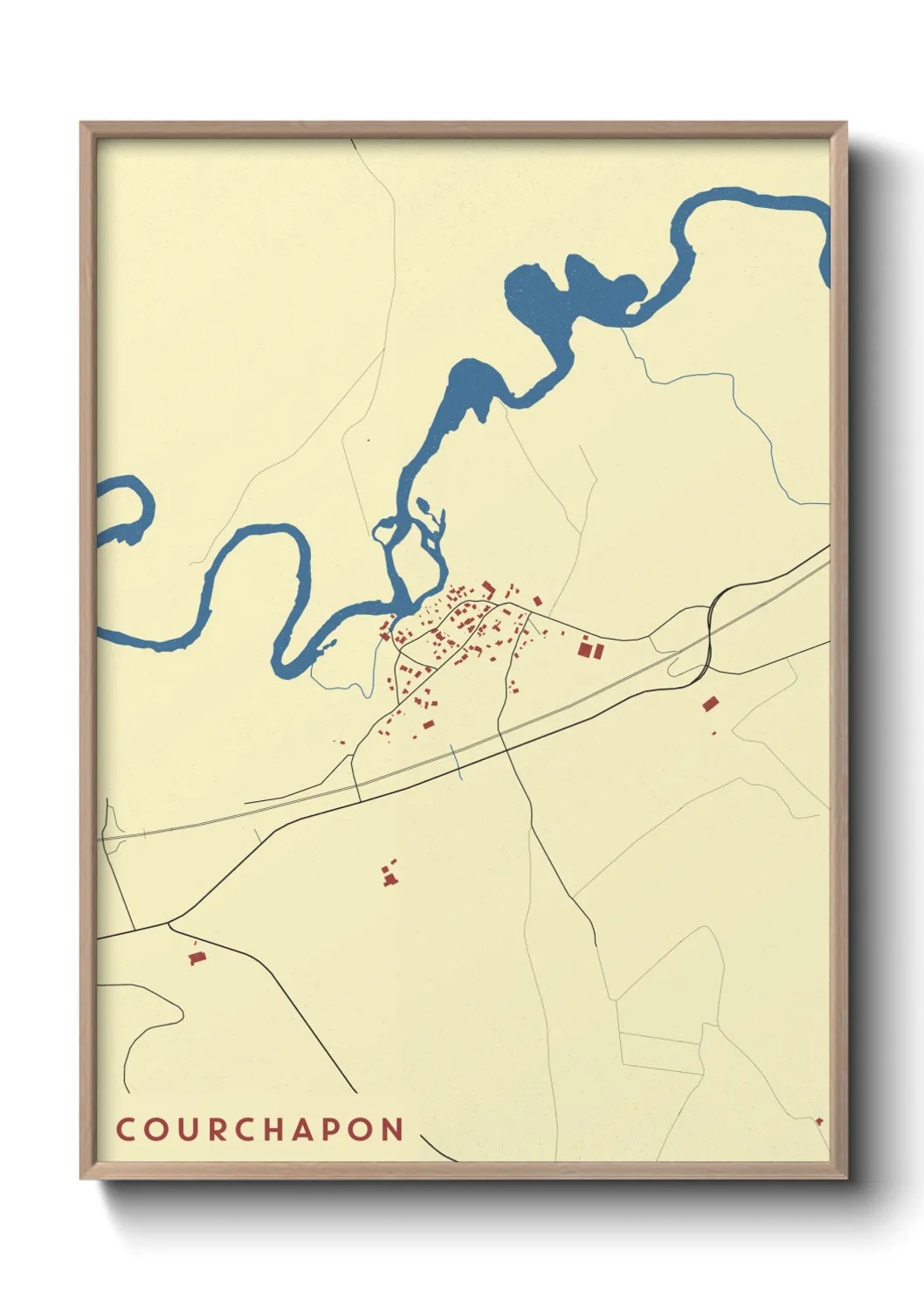 Une affiche de carte sur Courchapon