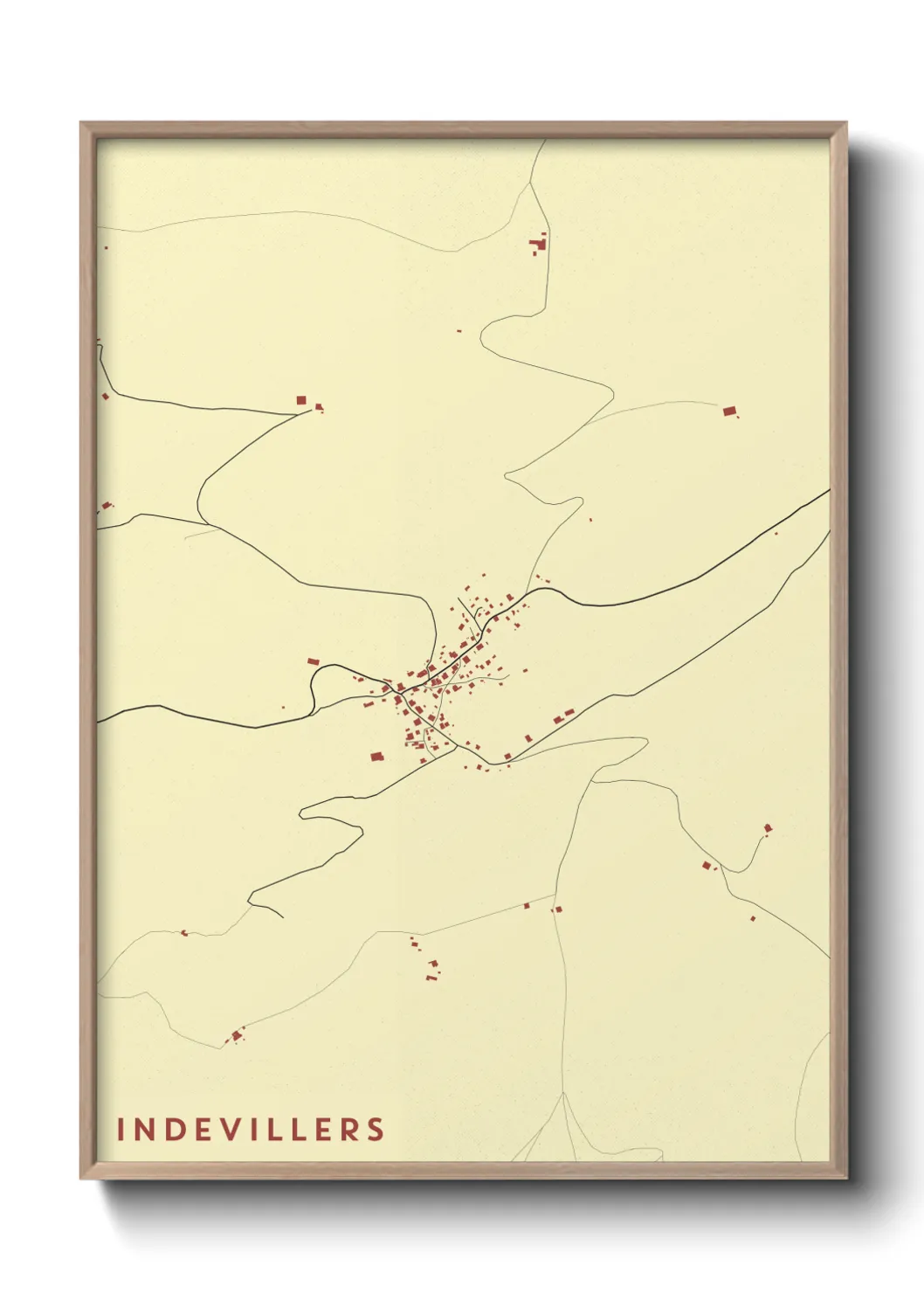 Une affiche de carte sur Indevillers