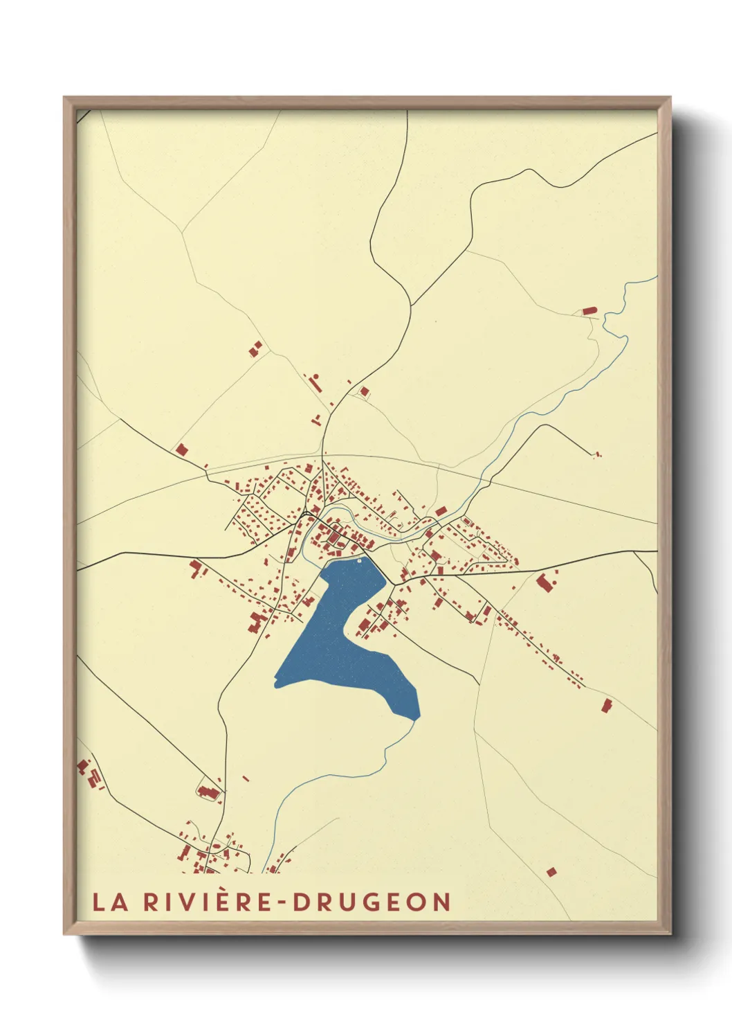 Une affiche de carte sur La Rivière-Drugeon