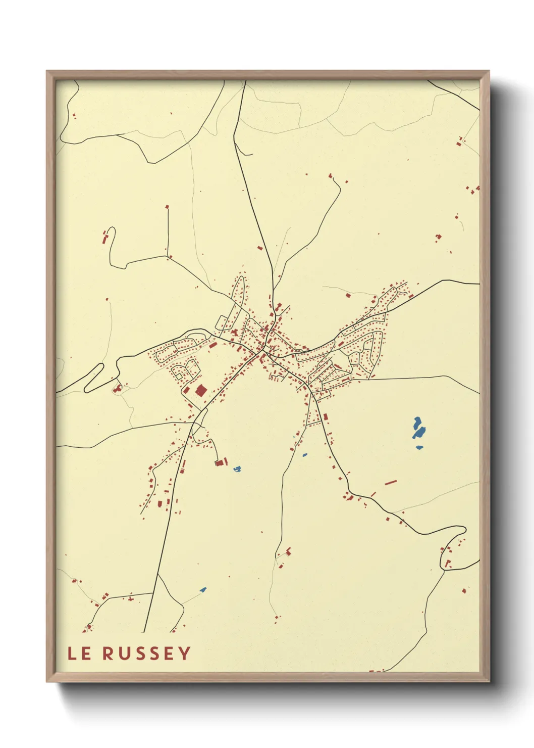 Une affiche de carte sur Le Russey