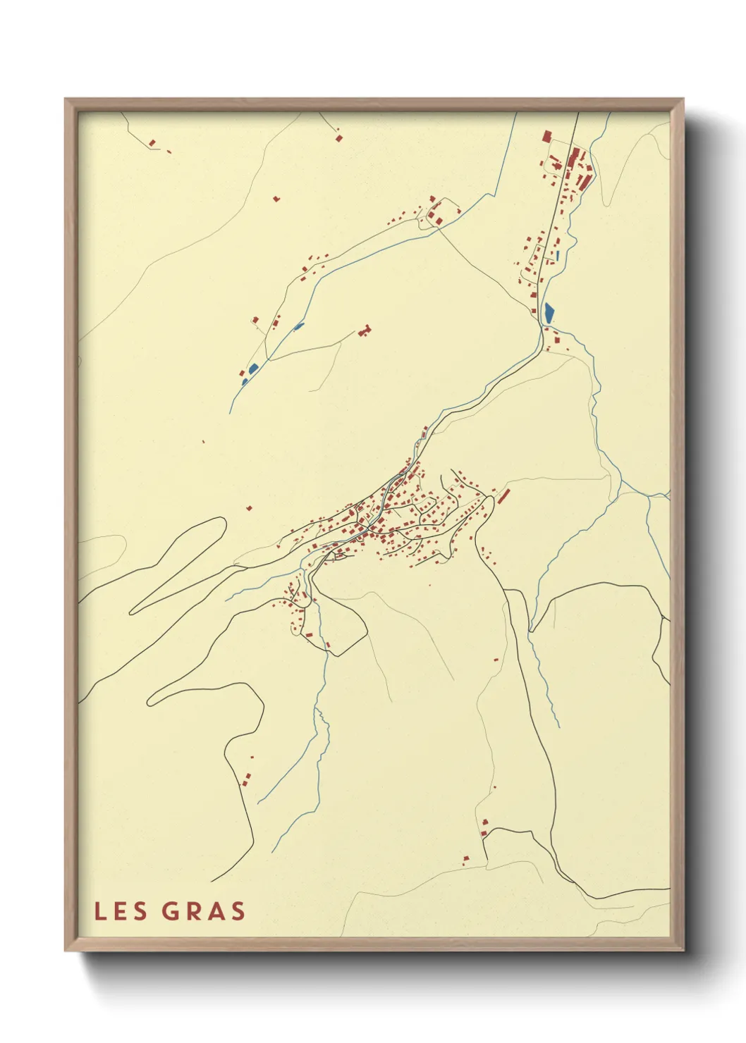 Une affiche de carte sur Les Gras