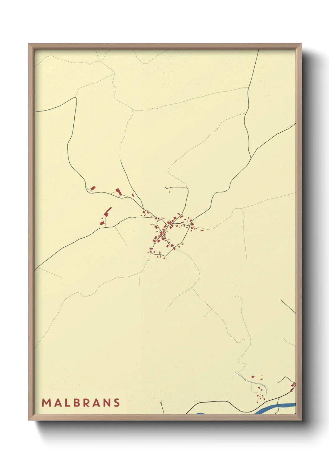 Une affiche de carte sur Malbrans