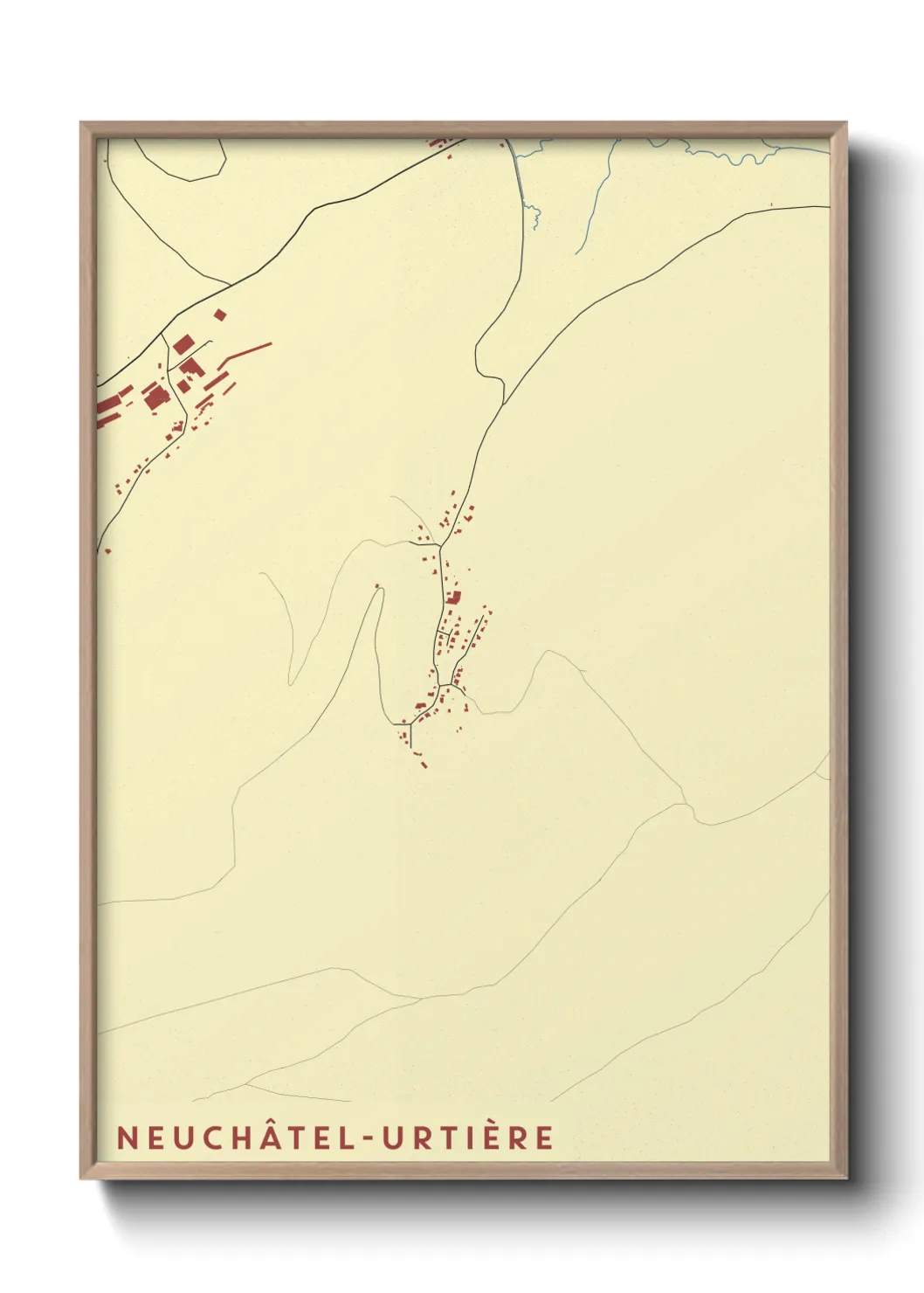 Un poster carteNeuchâtel-Urtière