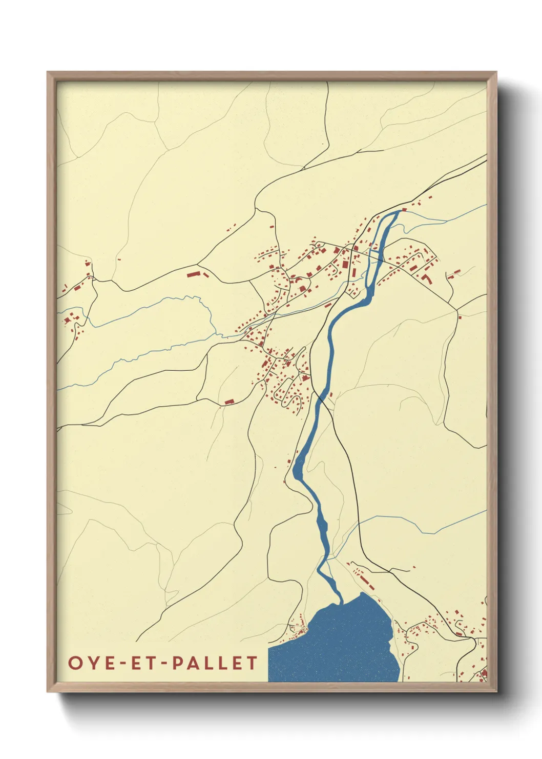 Une affiche de carte sur Oye-et-Pallet