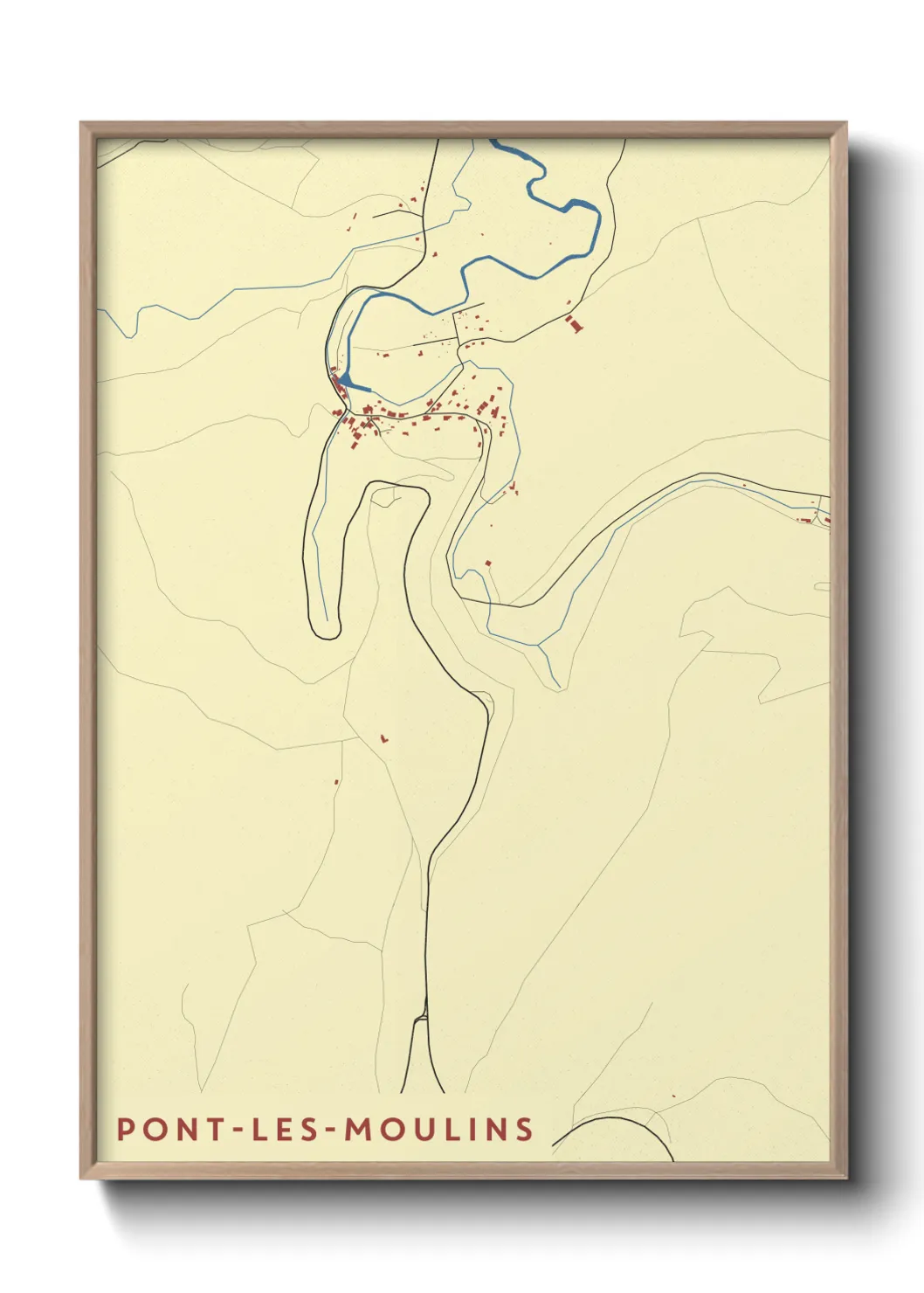 Un poster cartePont-les-Moulins