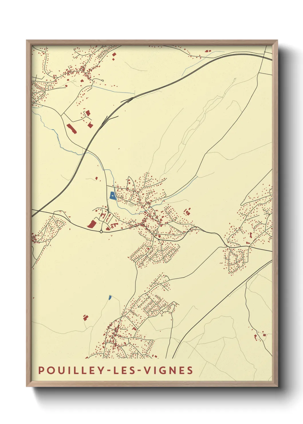 Un poster cartePouilley-les-Vignes