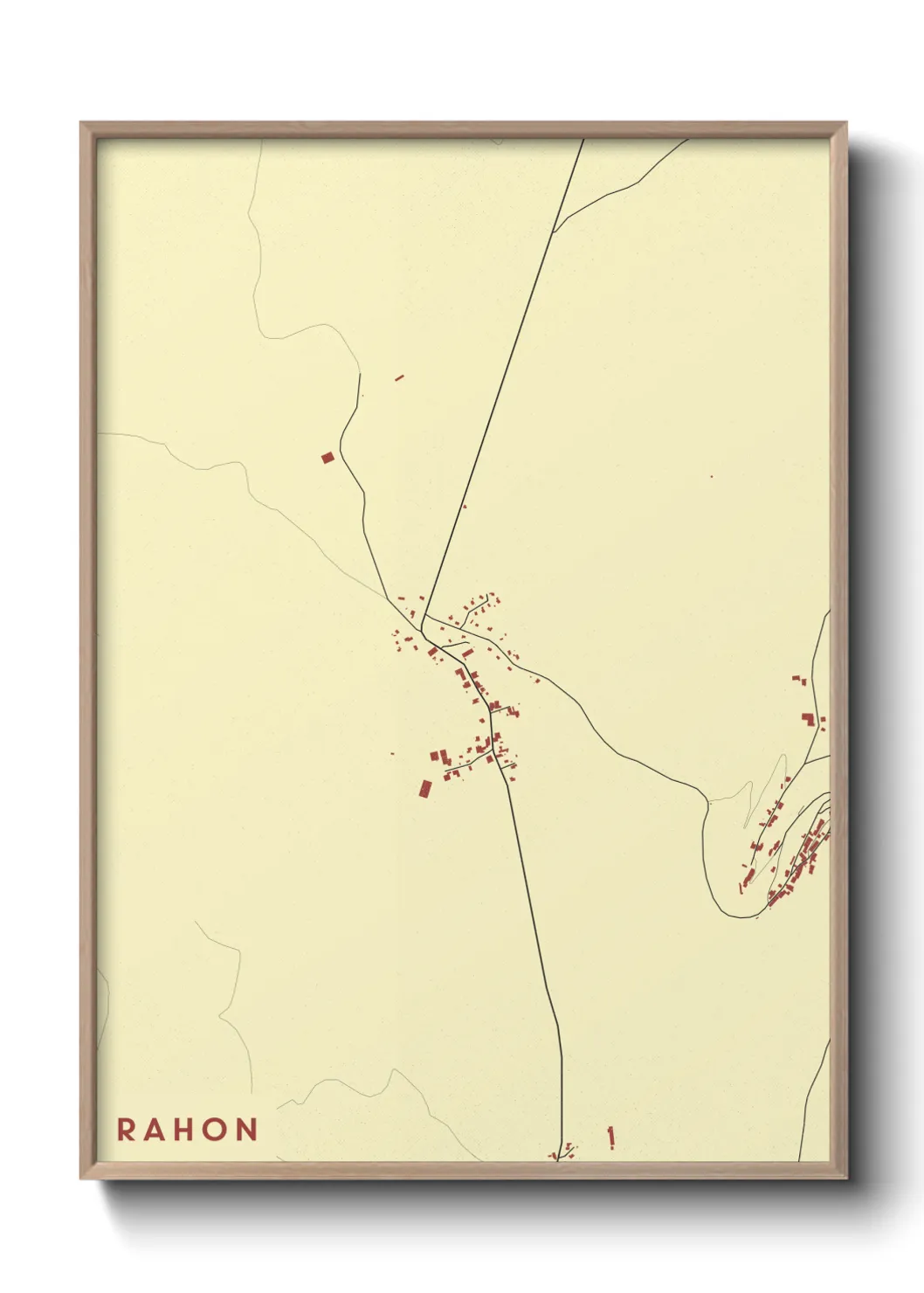 Une affiche de carte sur Rahon