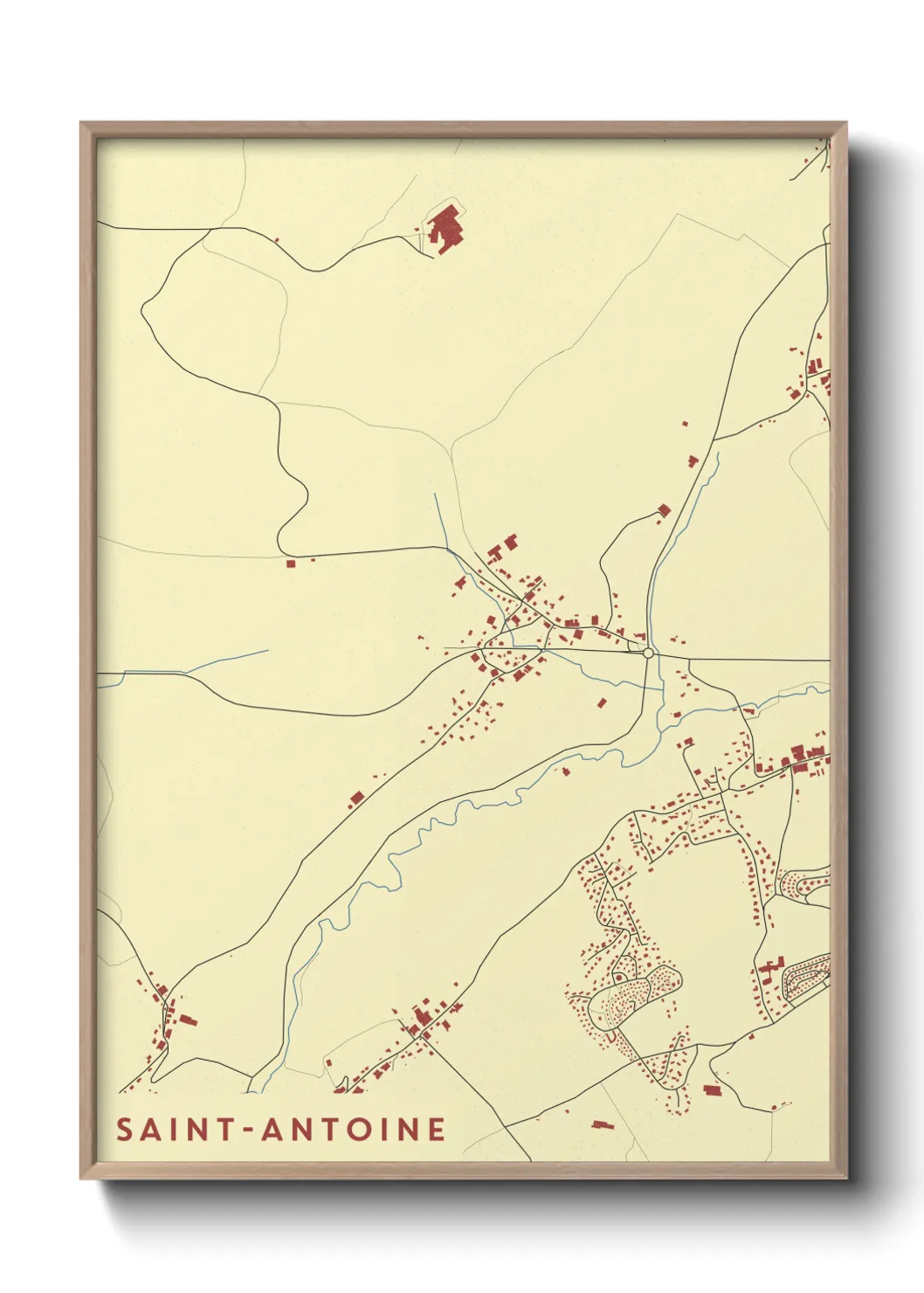 Une affiche de carte sur Saint-Antoine