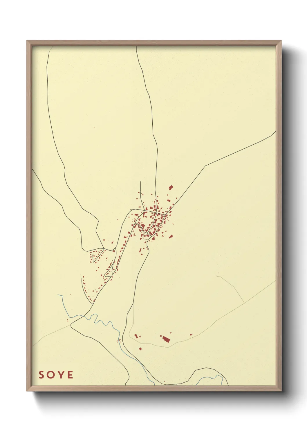 Une affiche de carte sur Soye