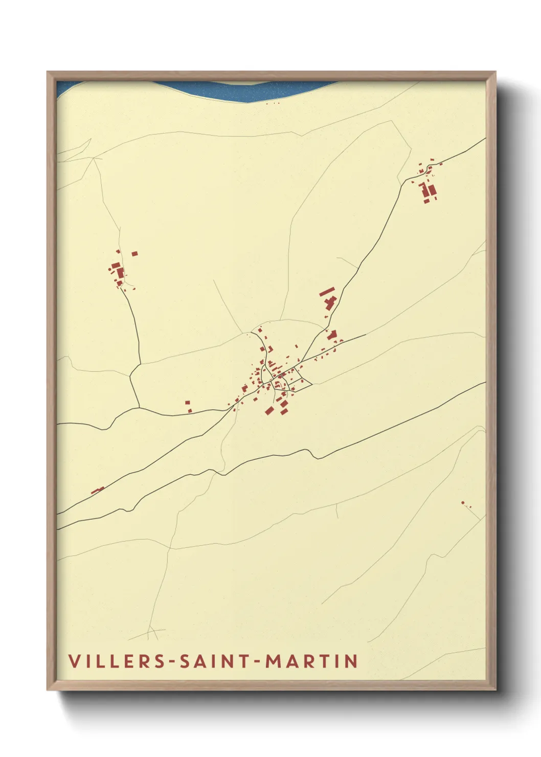 Une affiche de carte sur Villers-Saint-Martin