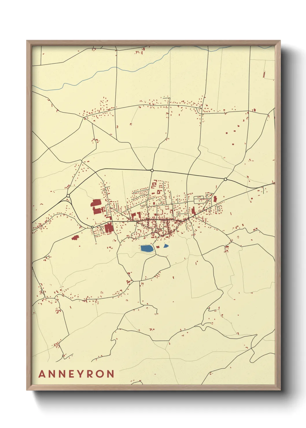 Une affiche de carte sur Anneyron