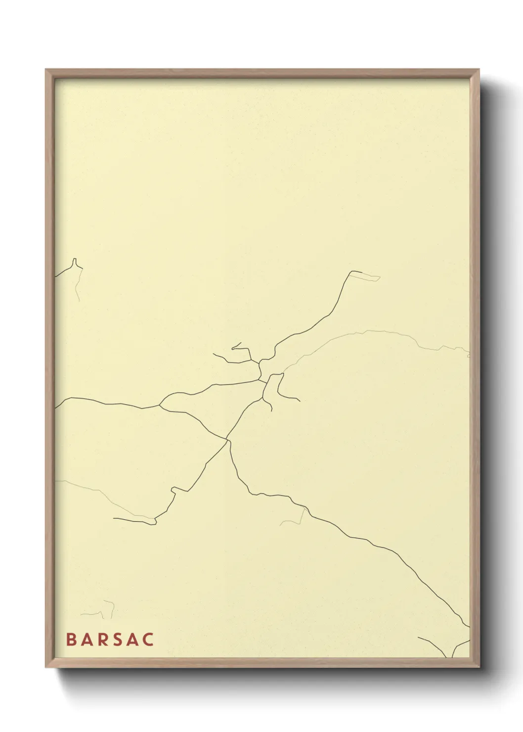 Une affiche de carte sur Barsac