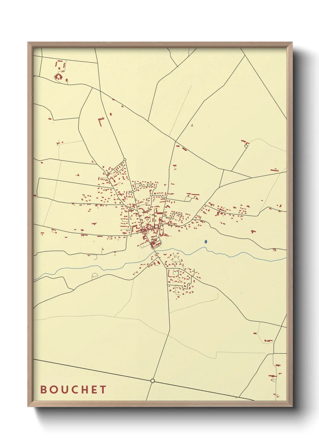 Une affiche de carte sur Bouchet