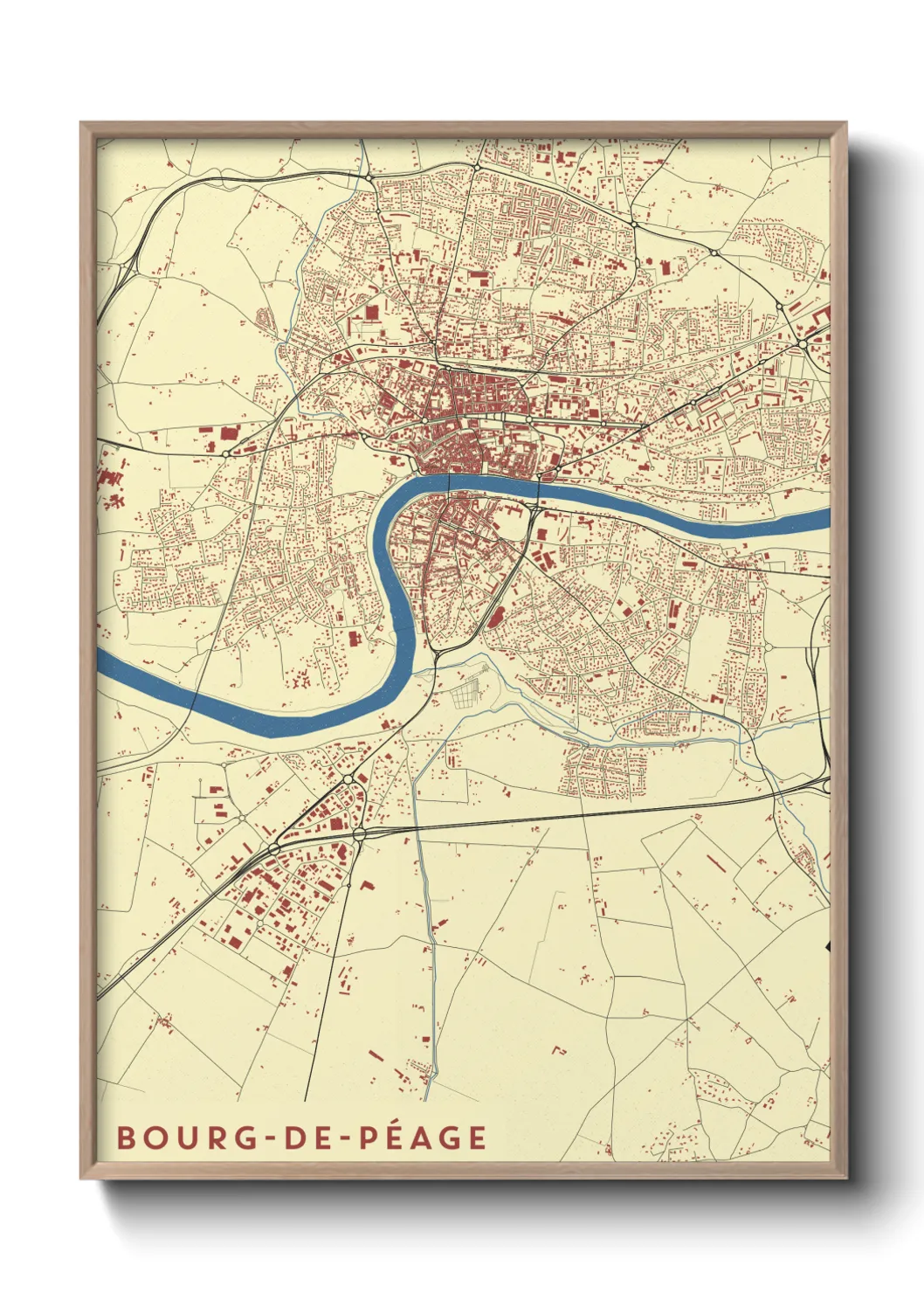 Un poster carteBourg-de-Péage