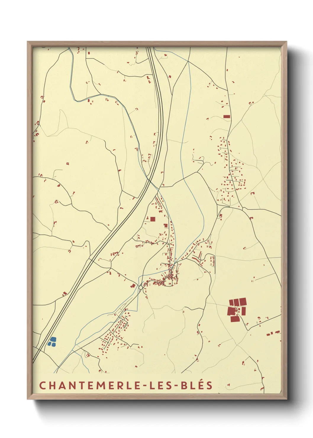 Un poster carteChantemerle-les-Blés