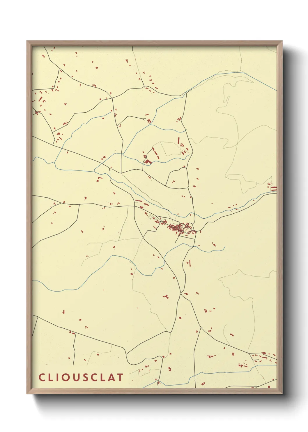 Une affiche de carte sur Cliousclat