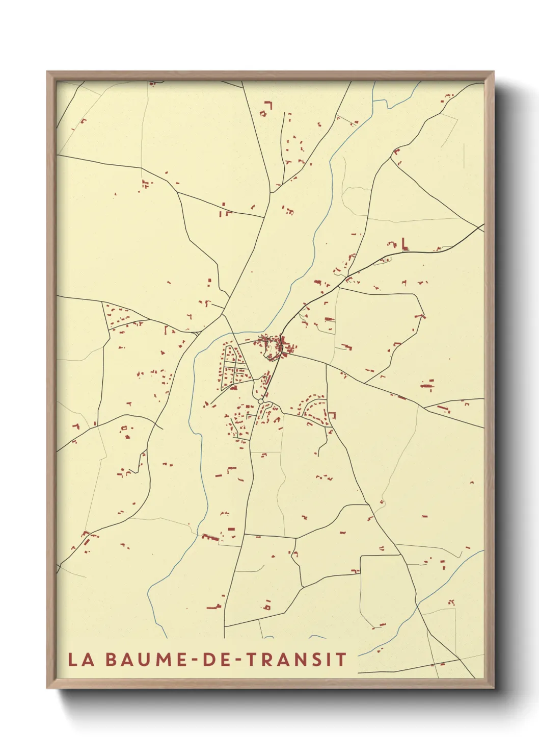 Un poster carteLa Baume-de-Transit